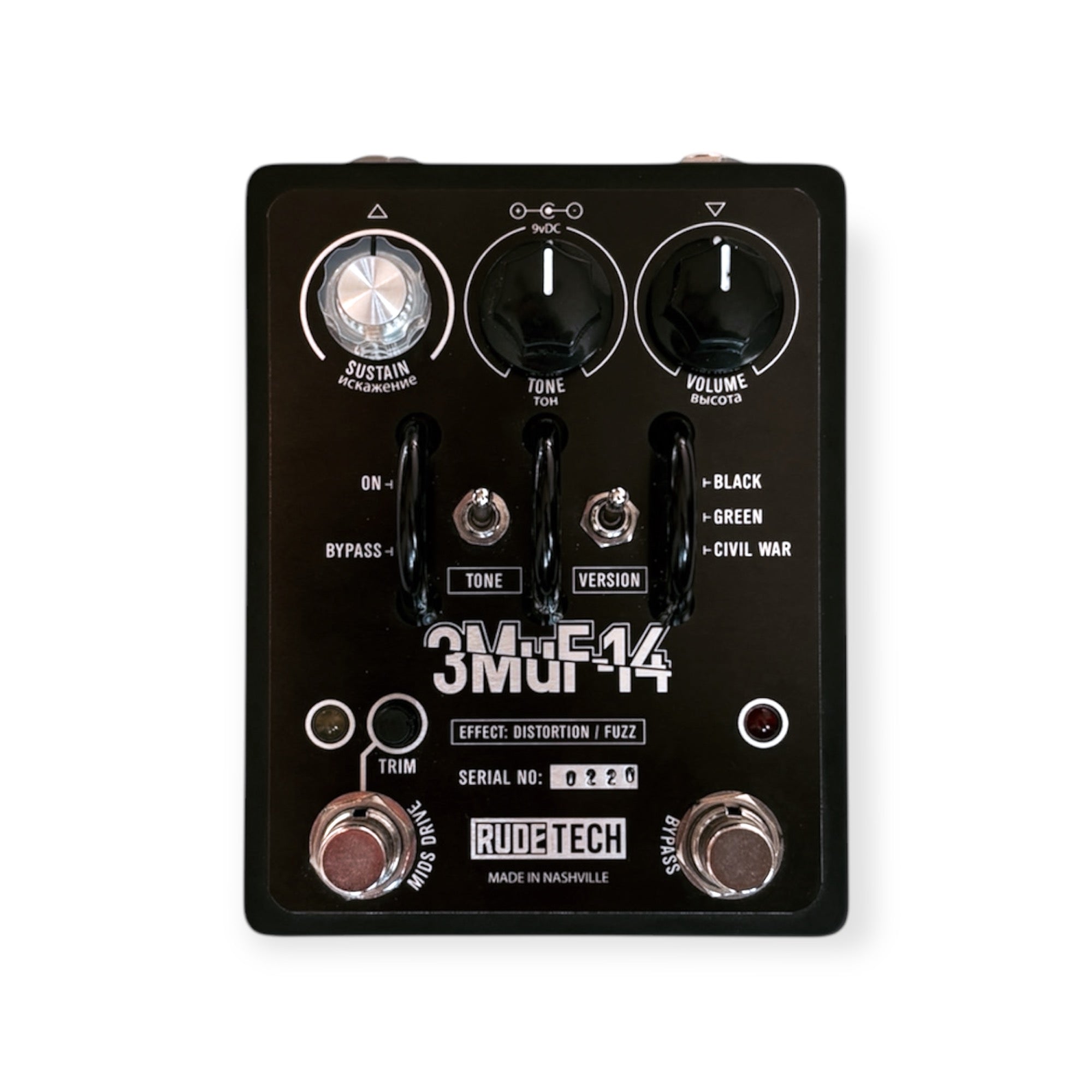 3MuF-14 Distortion/Fuzz – RUDE TECH Guitar Effects